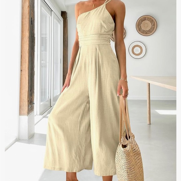 Womens High Waist Casual Wide Leg Jumpsuit Romper - Picture 1 of 6